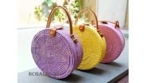 circle handbags 3color fashion handmade bali